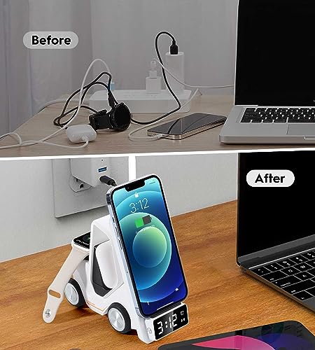 5-in-1 Car Shape Fast Wireless Charger Stand